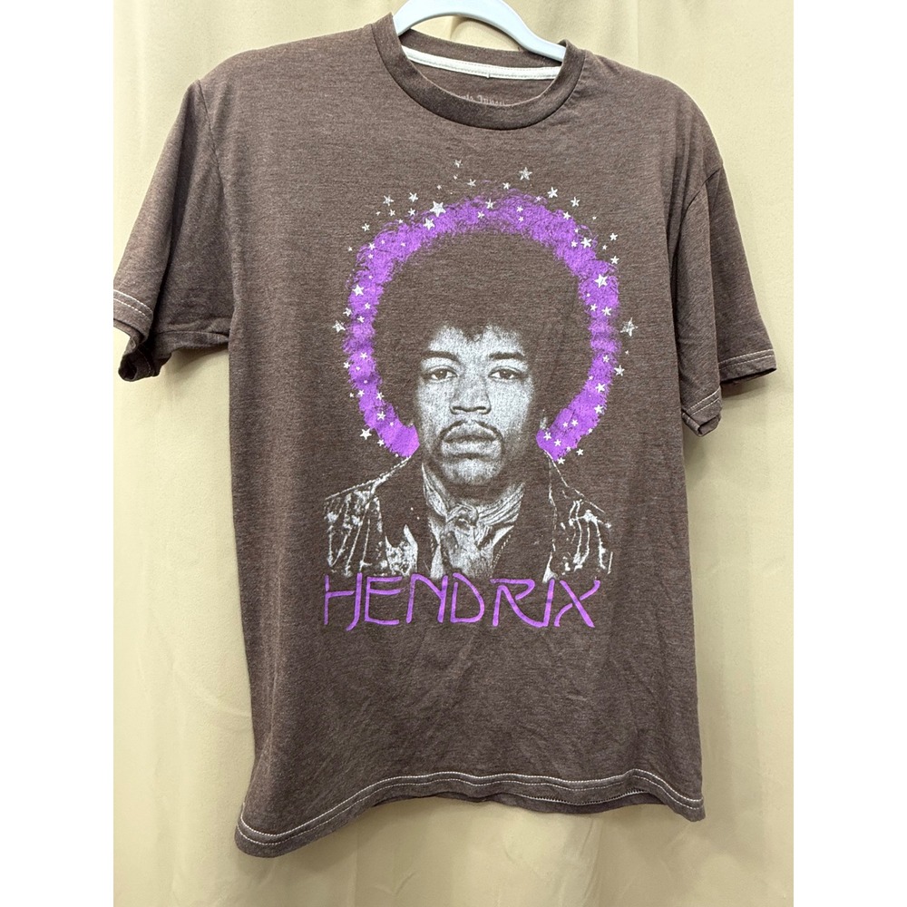 Ripple Junction Jimi Hendrix Graphic T-Shirt Brown Purple Halo Mens Medium